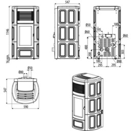 Piec kominek na pellet MCZ Suite Comfort Air