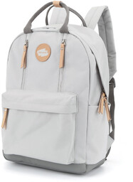 Praktyczny plecak na uczelnię w jasnoszarym kolorze -