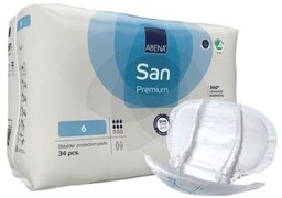 Abena, San Premium 6 Pieluchy Anatomiczne, 34szt.