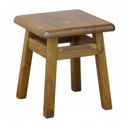 Taborecik Drewniany Taboret Mały Prosty kolor dąb