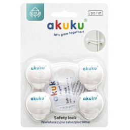 AKUKU Zabezpieczenia do szafek - białe, 2szt. A0648