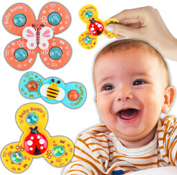 RENEW FORCE Fidget Spinner z przyssawką Grzechotka Sensoryczna