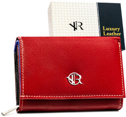 Skórzany portfel Rovicky RD-38-NDM czerwony