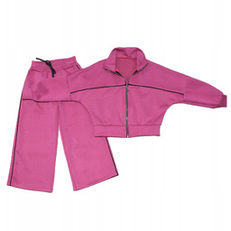 104-110 dres komplet dziewczęcy bluza spodnie szerokie szwedy