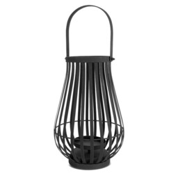 Eurofirany Lampion dekoracyjny 27x27x42 Lena grafitowy