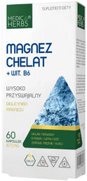 Medica Herbs Magnez Chelat + Witamina B6, 60