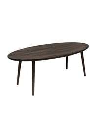 Ława dębowa owalna, ciemny brąz, CLASSIC Dark Brown,