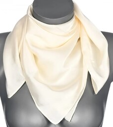 Chusta damska apaszka SATYNOWA gawroszka wielofunkcyjna ecru