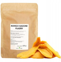 Mango Suszone Plastry Z Dodatkiem Cukru Słodka Przekąska