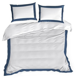 EUROFIRANY Pościel Laura 160 x 200 cm Biało-granatowy
