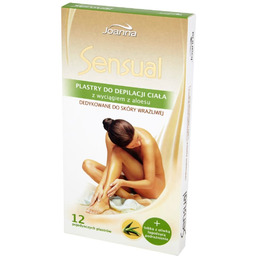 JOANNA_Sensual plastry do depilacji ciała Aloes 12szt +