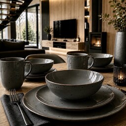 Alumina Loft serwis Obiadowy Filiżanki Kubki 6os zestaw
