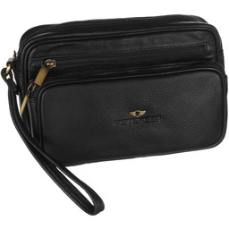 Saszetka skórzana Peterson PTN 1056-NDM czarna