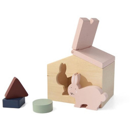 Trixie Baby Drewniany domek + klocki Królik