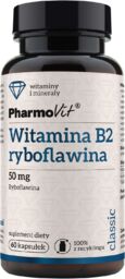 PharmoVit Witamina B2, ryboflawina 50 mg, 60 kapsułek