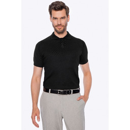 Męski sweter z krótkim rękawem z domieszką kaszmiru