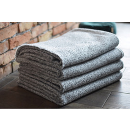 koc do jogi bawełniany, baranek szary