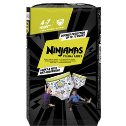 PAMPERS NINJAMAS Pieluchomajtki na noc dla chłopców 4-7