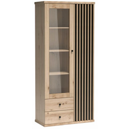 Nowoczesna Witryna dąb artisan CALI 191 x 86,4
