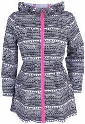 Czarno-biała parka z kapturem. 7-8 lat 128 cm