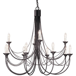 Elstead Lighting Industrialna lampa wisząca Carisbrooke CB12-BLACK Elstead