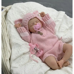 Realistyczna lalka Reborn 45 cm śpiące niemowlę ubranko