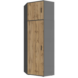 Szafa narożna Bodo 80x80 Antracyt-wotan z Nadstawką garderoba