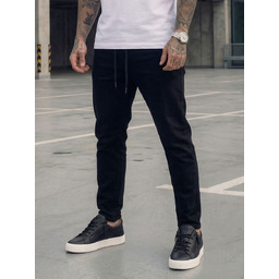 Spodnie męskie jeansowe regular fit czarne Denley Neri