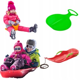 Zestaw 2w1 sanki plastikowe ślizg na śnieg ślizgacz