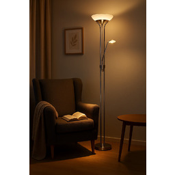 Lampa podłogowa klasyczna do salonu z lampką