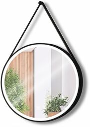 LUSTRO OKRĄGŁE LED WISZĄCE NA PASKU 70cm 104
