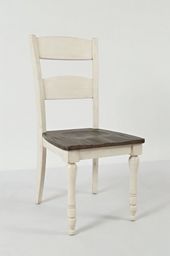 Krzesło drewniane z brązowym siedziskiem Avola