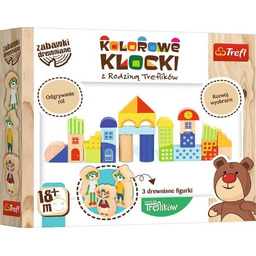 Trefl, kolorowe Klocki z Rodziną Trelików