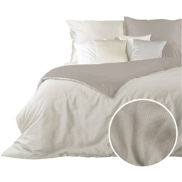 Pościel satynowa komplet pościeli 100% bawełna 160X200 krem+beż