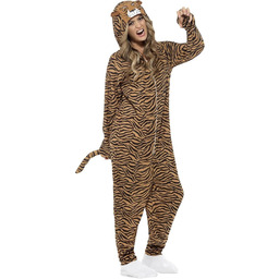Tiger Costume Brown With Hooded All In One