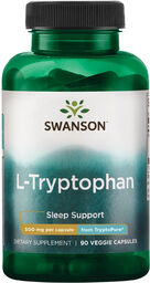 Swanson L-Tryptophan, L-tryptofan 500 mg, 90 kapsułek wegetariańskich