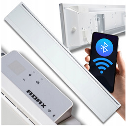Szklany Grzejnik Konwektorowy Ścienny Adax 1200W Energooszczędny WiFi