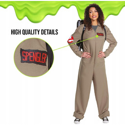 KOSTIUM POGROMCY DUCHÓW SPANGLER GHOSTBUSTERS HALLOWEEN DOROSŁY KOSTIUM