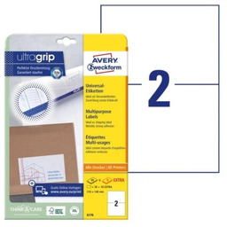 Trwałe etykiety papierowe 210 x 148 mm, białe