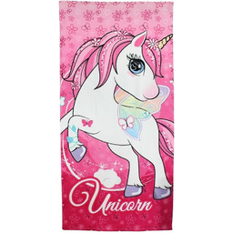 Disney Ręcznik poliestrowy z jednorożcem, miękki i chłonny