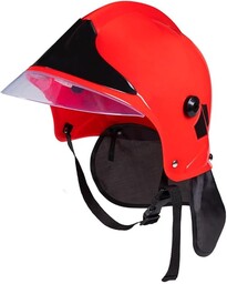 Boland 01411 - kask strażacki, czerwono-czarny, dla dorosłych,