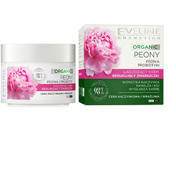 Eveline Cosmetics Organic, Łagodzący krem redukujący zmarszczki, 50ml