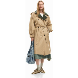 Dwukolorowy odpinany prochowiec