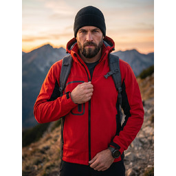 Kurtka męska softshell czerwona Denley Lotario