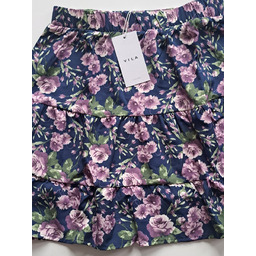 VILA VIOSSA spódnica r. 38 krótka kwiaty fiolet