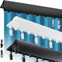 Karnisz Sufitowy Aluminiowy Podwójny Szyna Z Osłoną 280