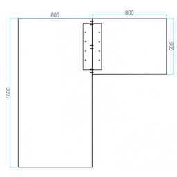 Biurko PRIMO FLEXIBLE 1600 x 1600 mm, dąb
