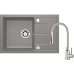 DEANTE ZRDGS113 Set: zlew granitowy zrd s113 szary