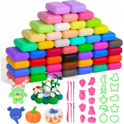 GLINA ZESTAW LEKKIEJ GLINY MODELARSKIEJ DLA DZIECI ŚWIETNY