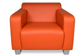 Fotel OSKAR z eko skóry kolor pomarańczowy